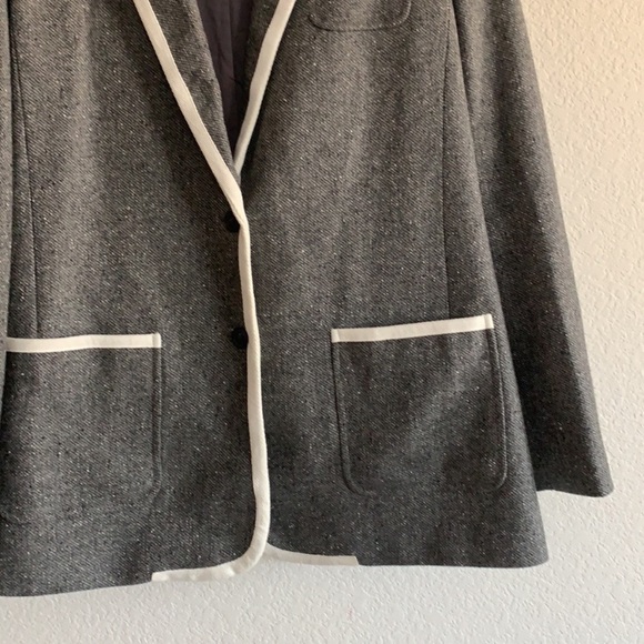 NWOT Banana Republic | Jacket tweed grey and white - Picture 2 of 13